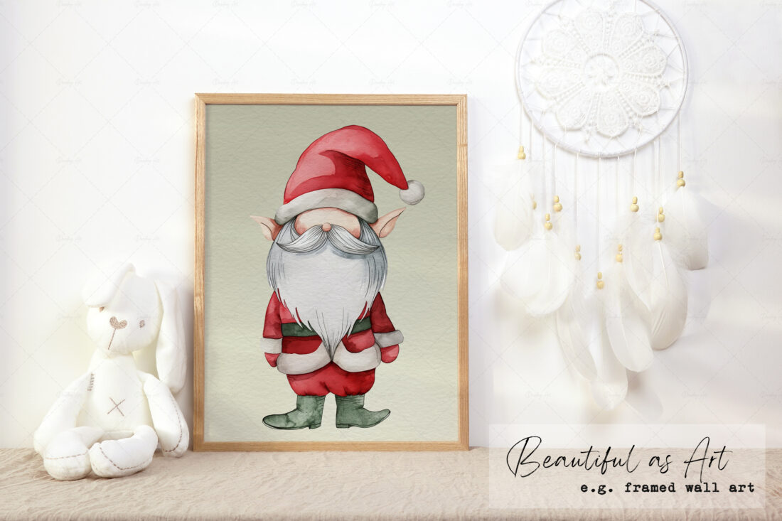 Welcome to the festive world of "Christmas Gnomes" with my watercolor illustration clipart set! 🎅🌲🎨